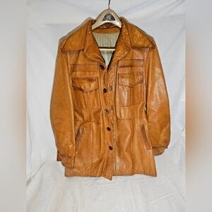 Vintage Carmel leather Jacket